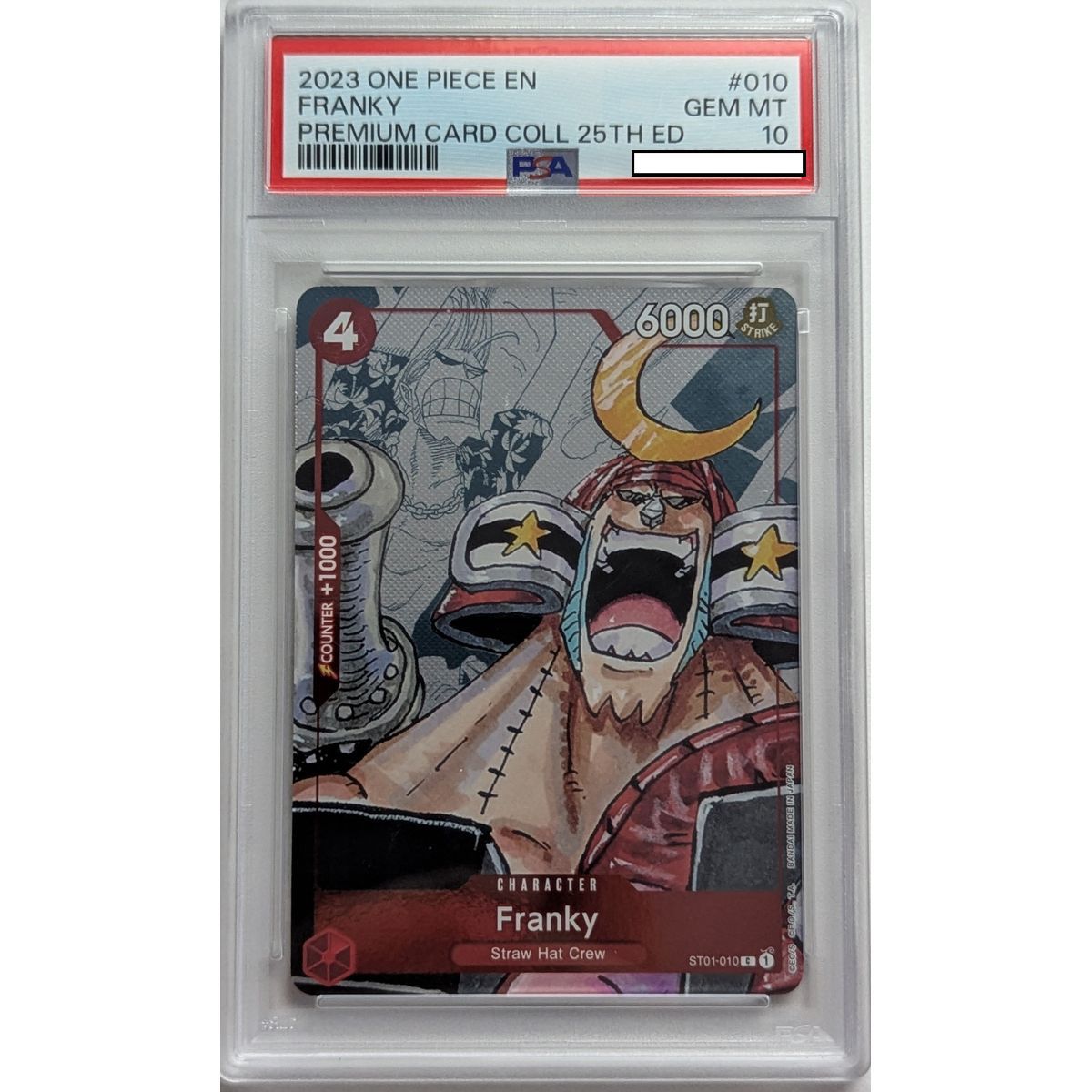[PSA 10 – Gem Mint] – Bewertete Karte – Franky ST01-010 – Premium-Kartenkollektion 25. Jubiläum – 2023 – One Piece – Englisch