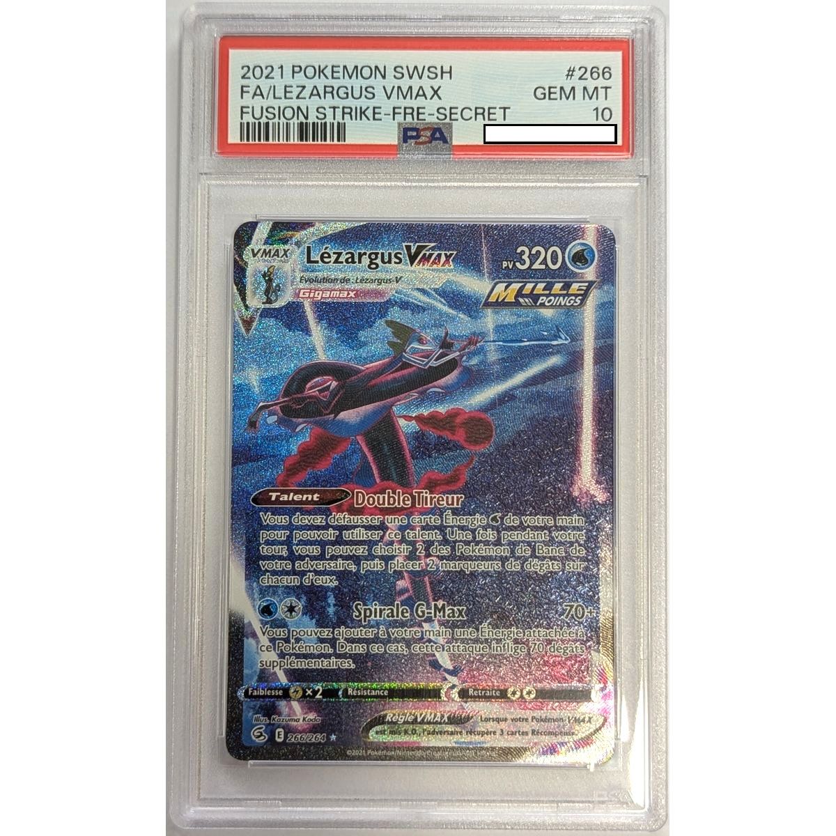 [PSA 10 – Neuwertig] – Bewertete Karte – Inteleon VMAX 266/264 – Schwert & Schild: Fusionsfaust – 2021 – Pokémon – Französisch