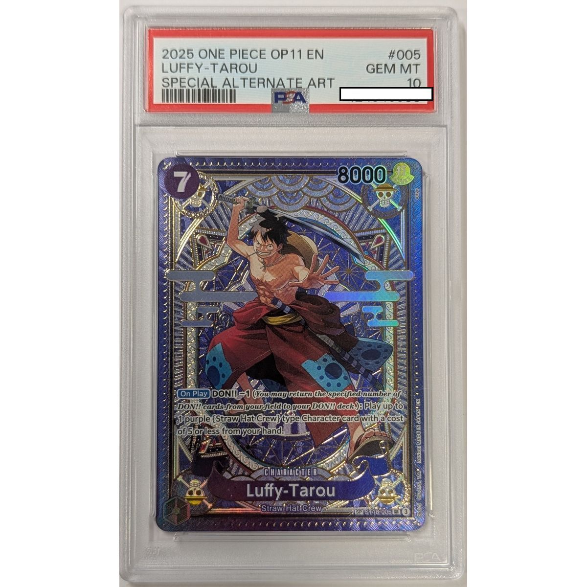 [PSA 10 - Gem Mint] - Bewertete Karte - Luffy-Tarou ST18-005 - OP11 A Fist of Divine Speed - 2025 - One Piece - Englisch