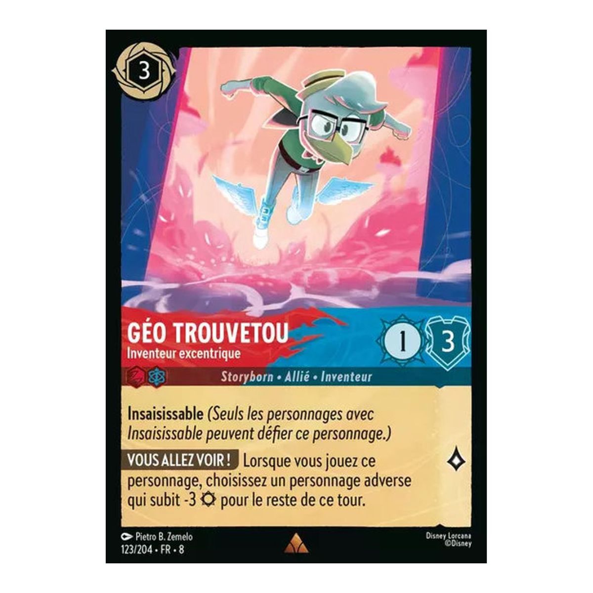 Daniel Düsentrieb, der exzentrische Erfinder – 123/204 – ROJ – Die Herrschaft des Dschafar – Glänzend – Premium – Französisch