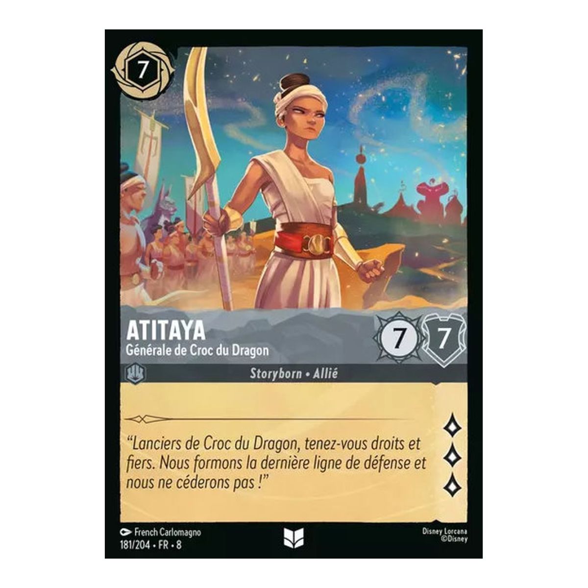 Atitaya, General von Dragonfang – 181/204 – ROJ – The Reign of Jafar – Brillant – Premium – Französisch