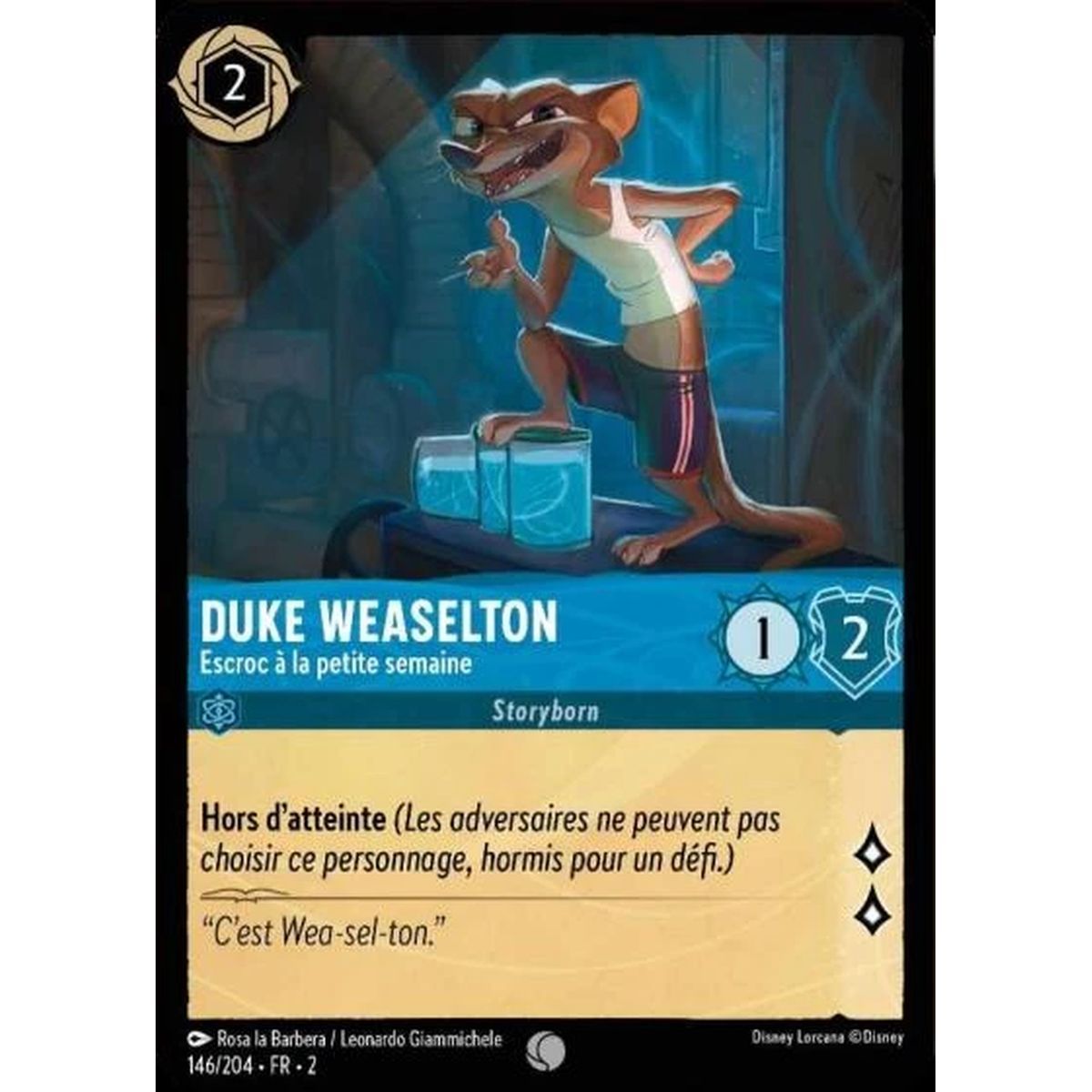 Duke Weaselton, Small-Time Crook – 146/204 – ROTF – Rise of the Floodborn – Brillant – Premium – Französisch