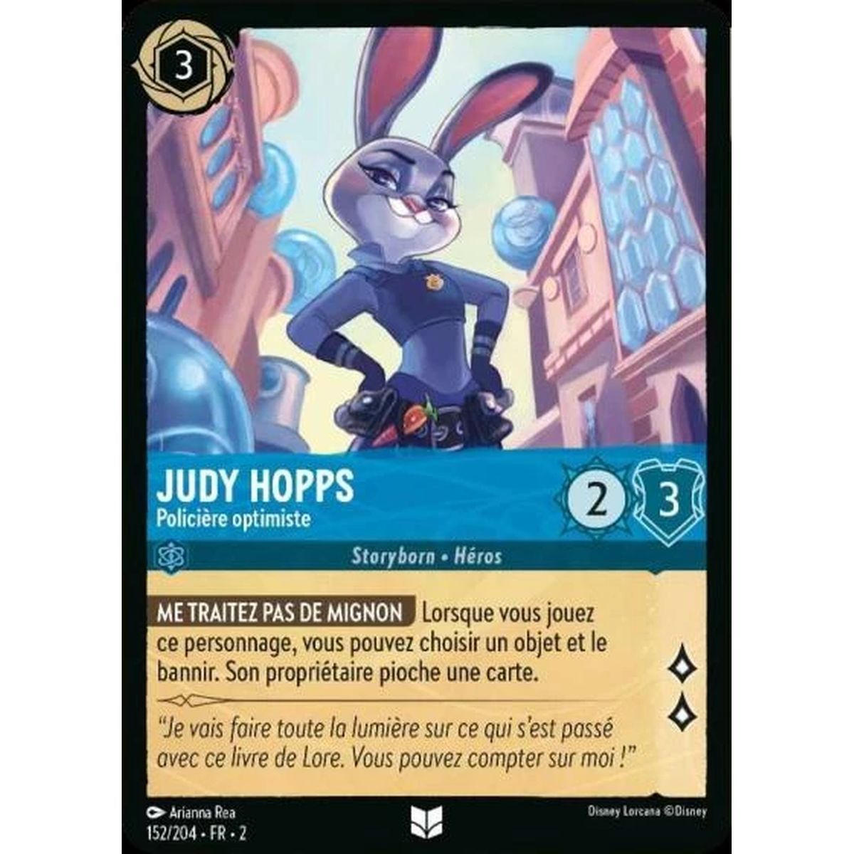 Item Judy Hopps, optimistische Polizistin – 152/204 – ROTF – The Rise of the Floodborn – Ungewöhnlich – Französisch