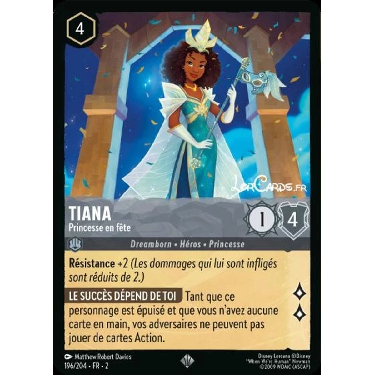 Item Tiana, Princess Party – 196/204 – ROTF – Rise of the Floodborn – Super Rare – Französisch