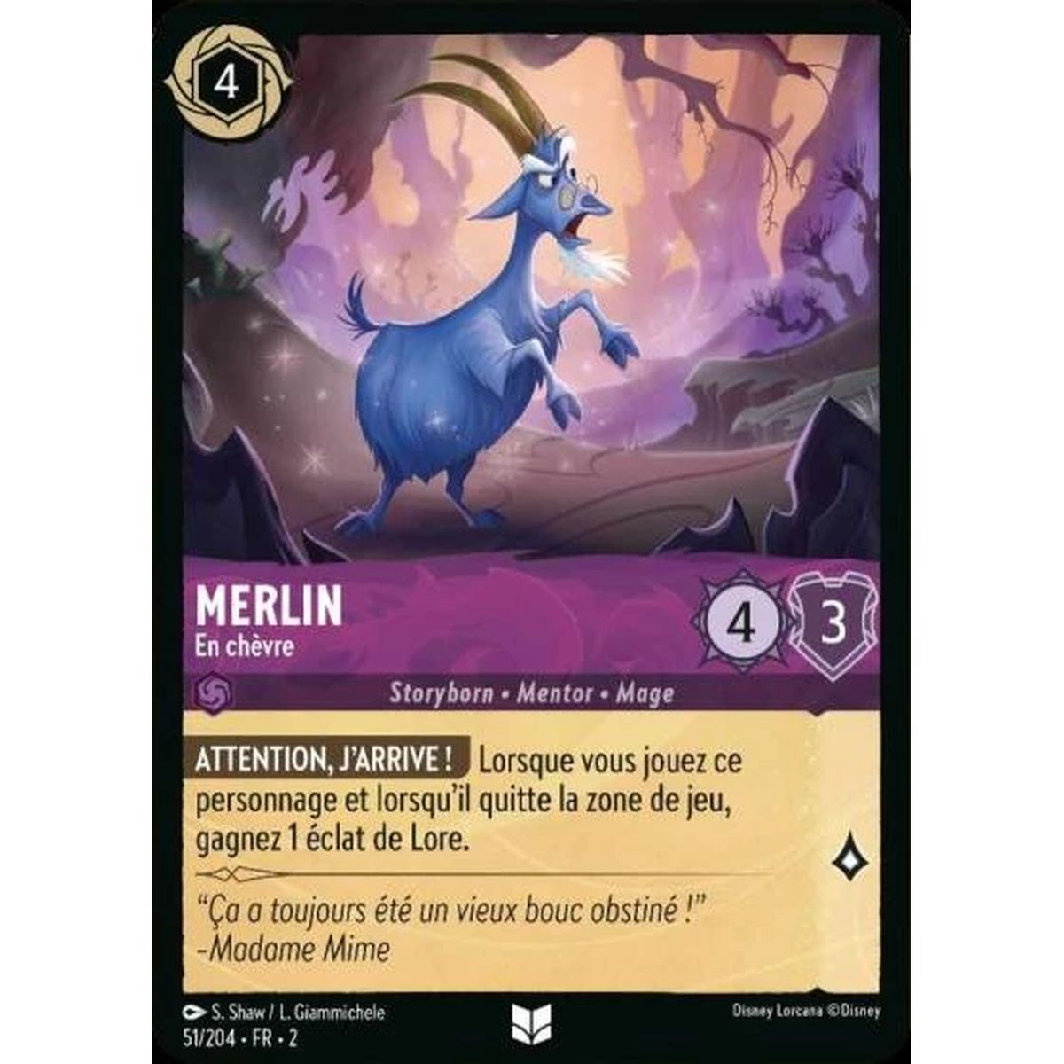 Item Merlin, As a Goat – 51/204 – ROTF – The Rise of the Floodborn – Brillant – Premium – Französisch