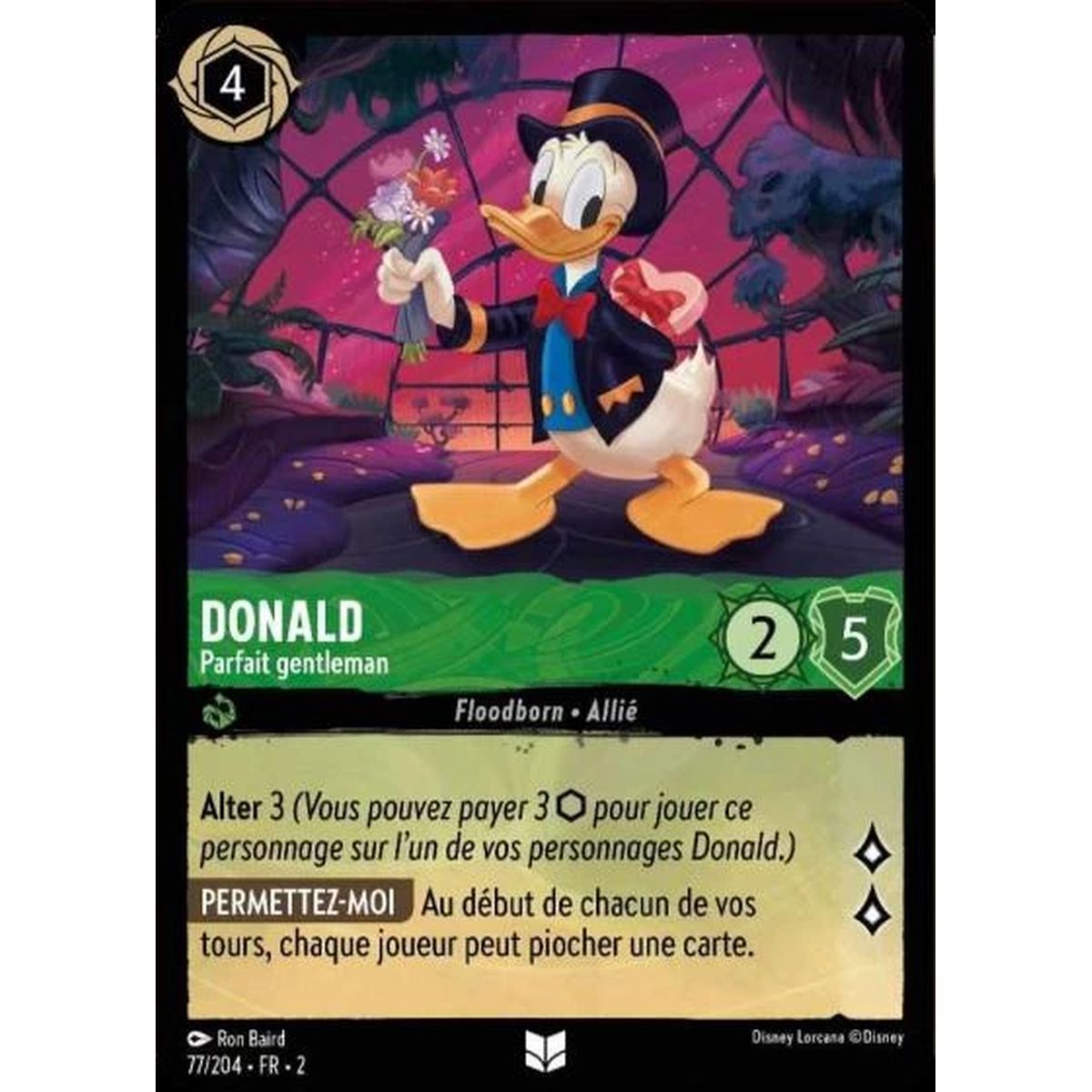 Donald, Perfect Gentleman – 77/204 – ROTF – Rise of the Floodborn – Brillant – Premium – Französisch