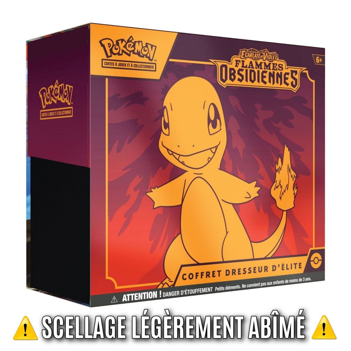 ⚠️VERSIEGELT UND BESCHÄDIGT⚠️ ETB Elite Trainer Box – Scharlachrot und Lila – Obsidianflammen [SV3][EV03] – FR