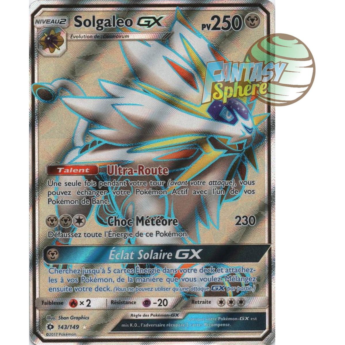 Solgaleo GX – Full Art Ultra Rare 143/149 – Sonne und Mond 1