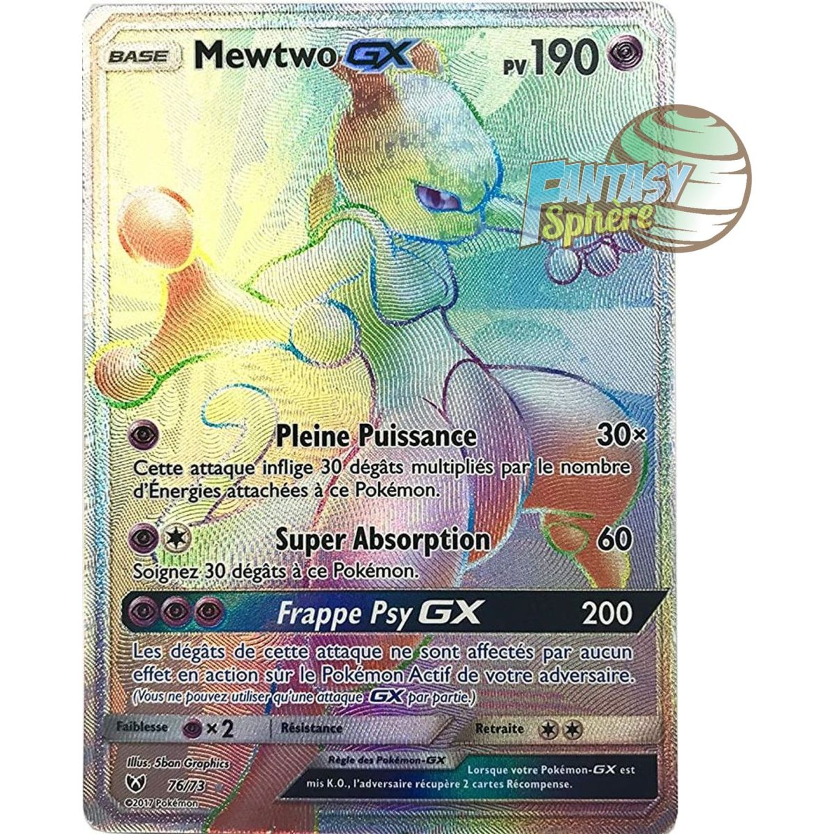 Mewtu GX – Secret Rare 76/73 – Sonne und Mond 3.5 Shining Legends