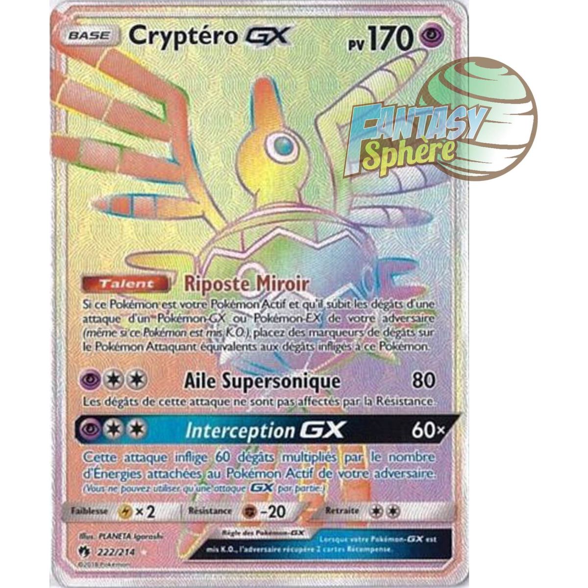 Crypto GX – Secret Rare 222/214 – Sonne und Mond 8 Lost Thunder