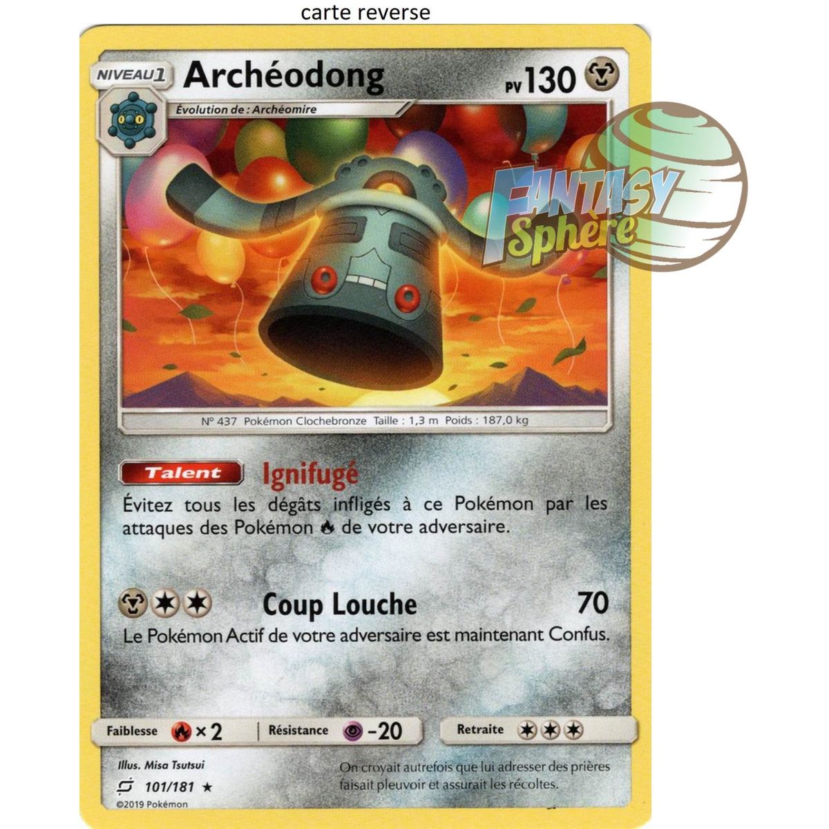 Item Archeodong – Reverse 101/181 – Sun and Moon 9 Shock Duo