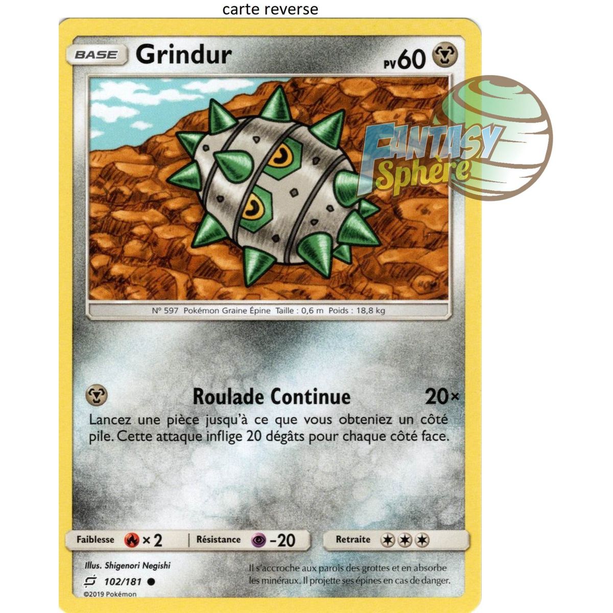 Item Grindur – Reverse 102/181 – Sun and Moon 9 Shock Duo