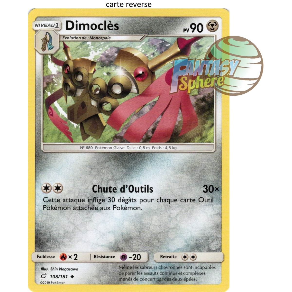 Item Dimoclès – Reverse 108/181 – Sun and Moon 9 Shock Duo