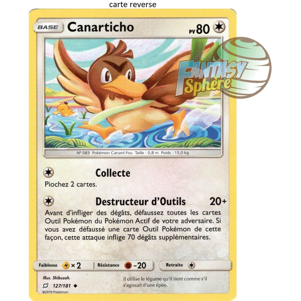 Item Canarticho – Reverse 127/181 – Sun and Moon 9 Shock Duo
