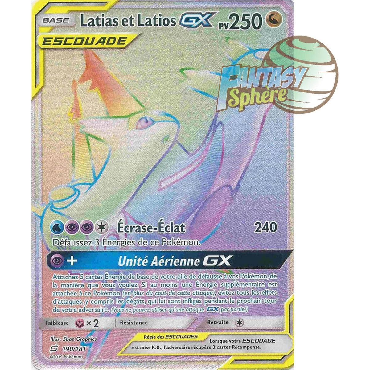 Item Latias & Latios GX – Secret Rare 190/181 – Sun and Moon 9 Shock Duo