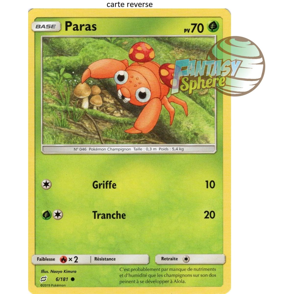 Paras – Reverse 6/181 – Sun and Moon 9 Shock Duo