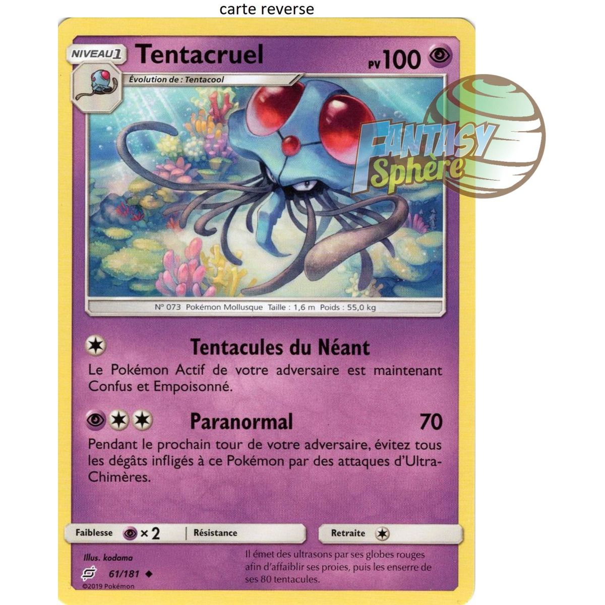 Item Tentacruel – Reverse 61/181 – Sun and Moon 9 Shock Duo