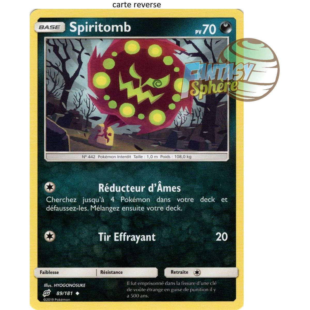 Spiritomb – Reverse 89/181 – Sun and Moon 9 Shock Duo