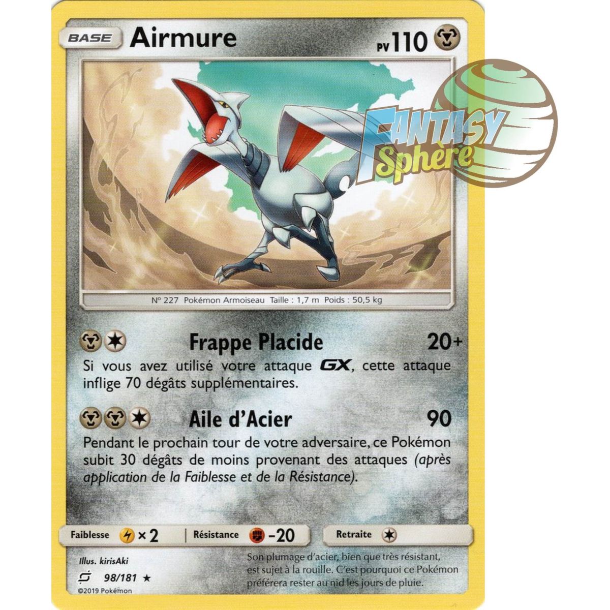 Skarmory – Selten 98/181 – Sun and Moon 9 Shock Duo