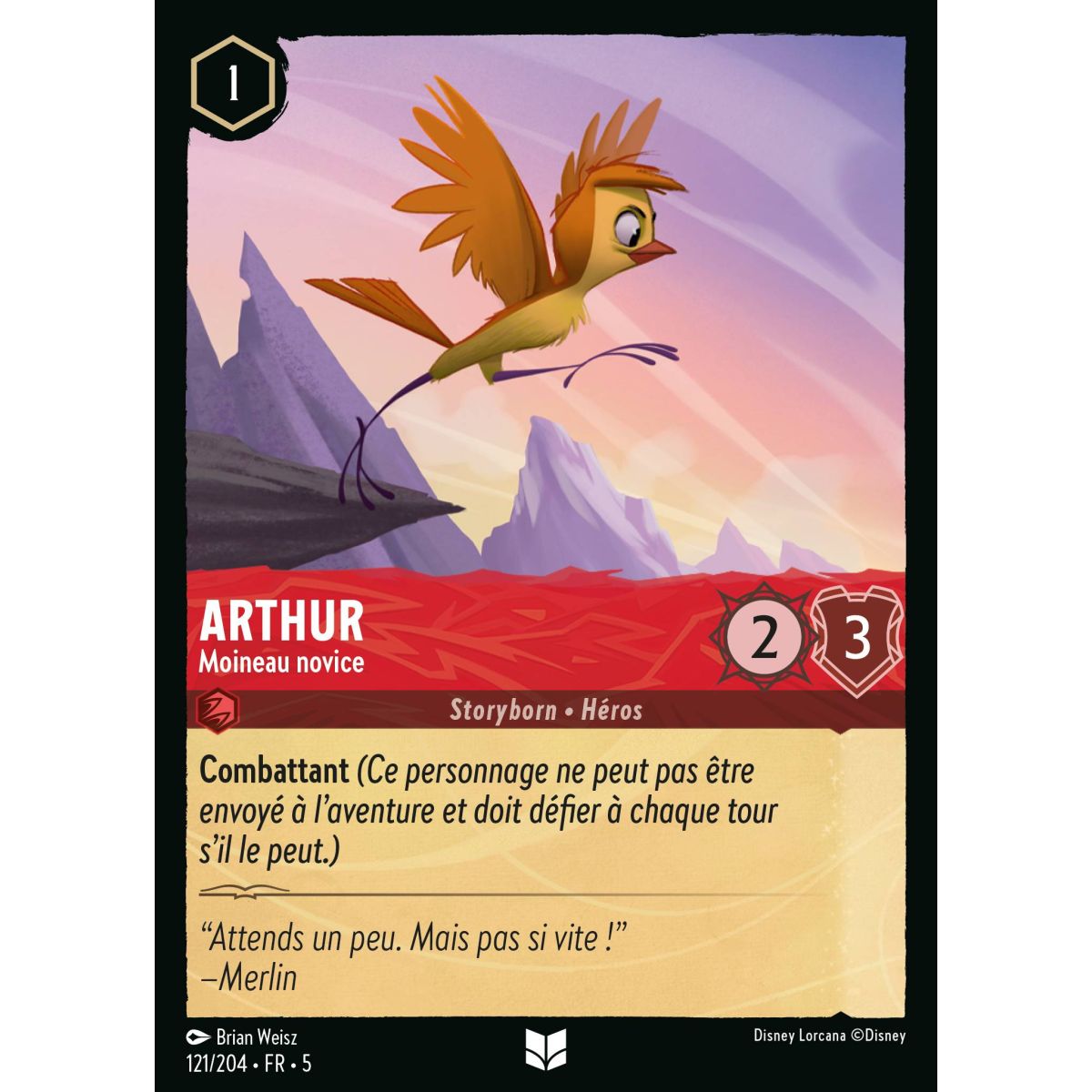 Arthur – Novice Sparrow – 121/204 – SSK – Shimmering Sky – Glänzend – Premium – Französisch