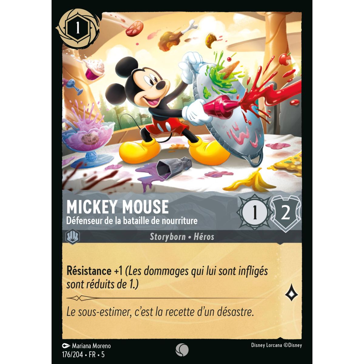 Mickey Mouse – Food Fight Defender – 176/204 – SSK – Ciel Scintillant – Kommune – Französisch