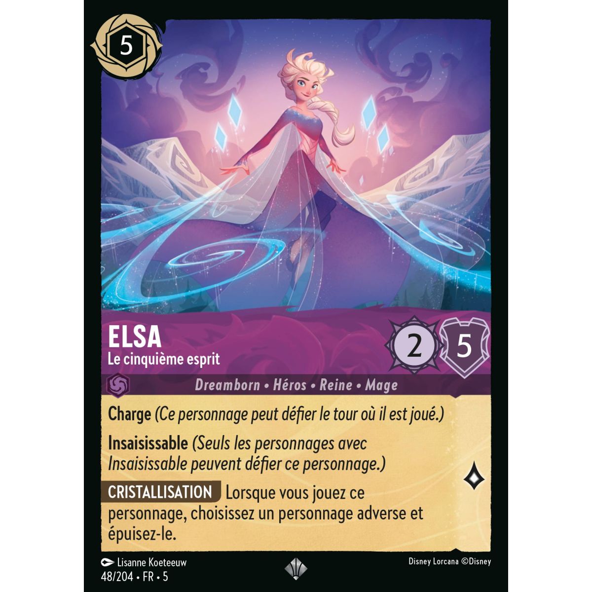 Elsa – Der fünfte Geist – 48/204 – SSK – Ciel Scintillant – Super Rare – Französisch