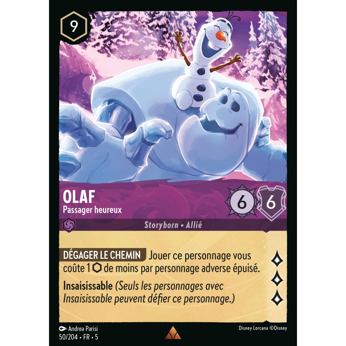 Olaf – Happy Passenger – 50/204 – SSK – Shimmering Sky – Selten – Französisch