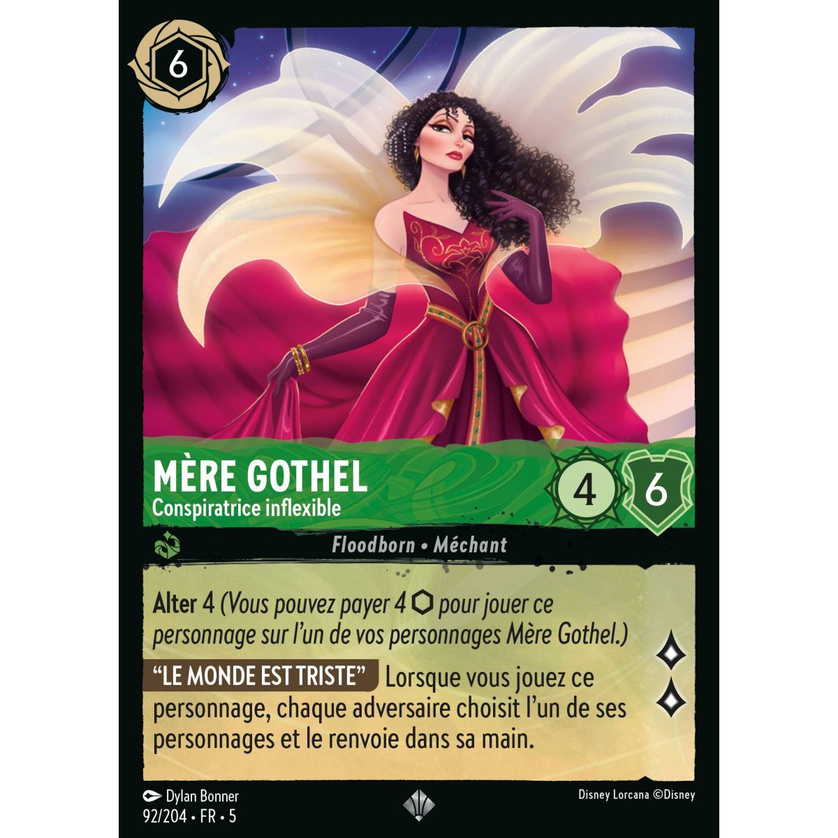 Mother Gothel – Relentless Conspirator – 92/204 – SSK – Glittering Sky – Super Rare – Französisch