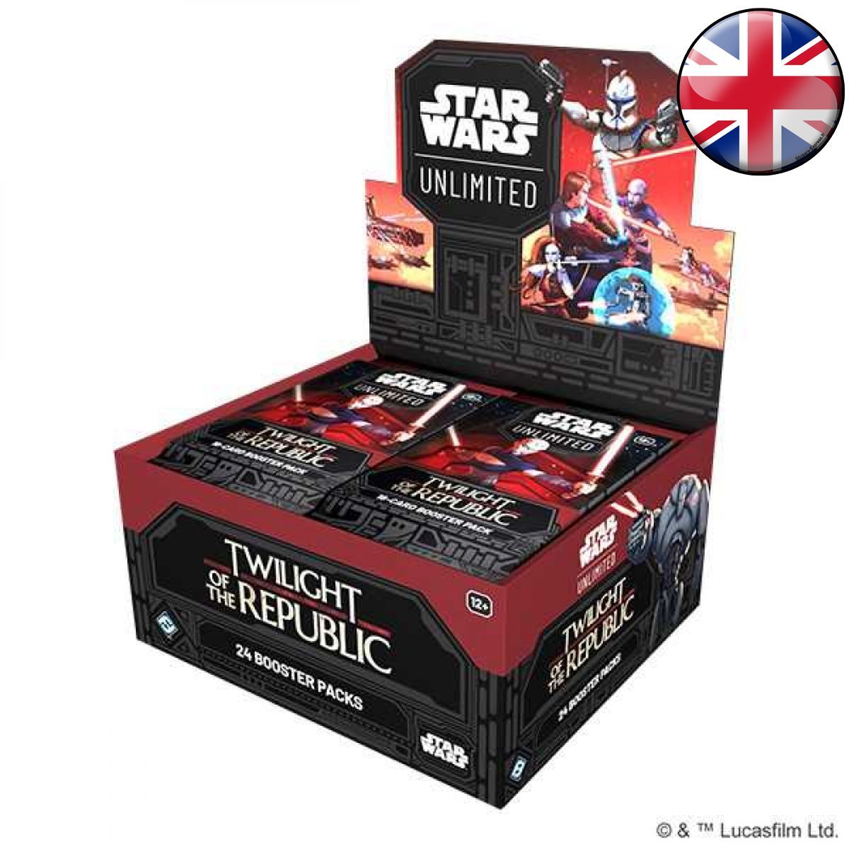 Star Wars Unlimited – Box mit 6 Boxen mit 24 Boostern – SW Unlimited: Twilight of the Republic – DE