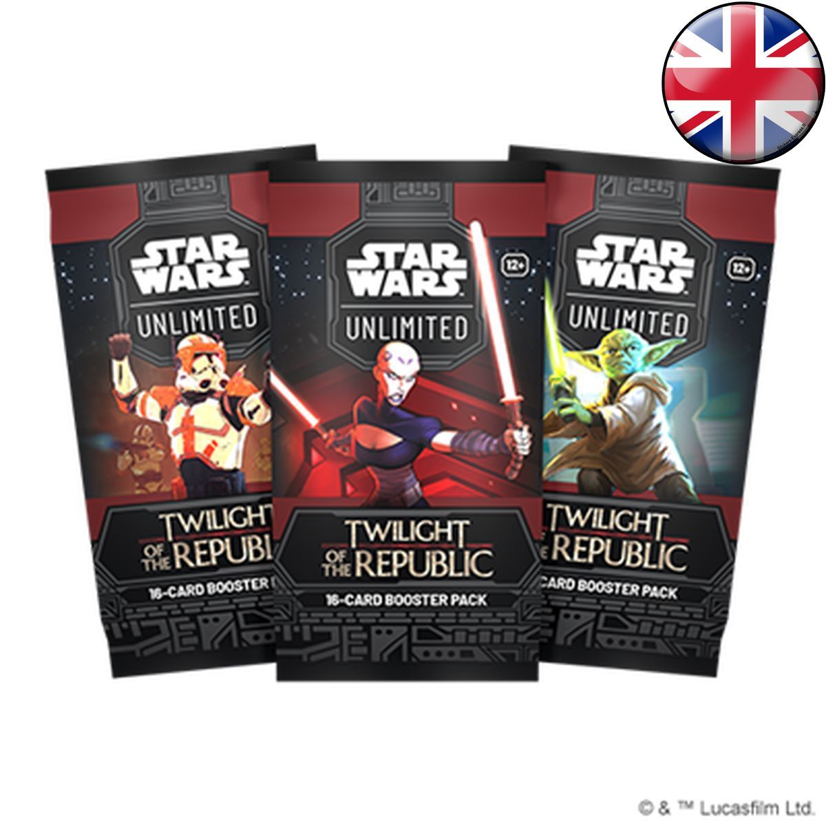 Star Wars Unlimited – Box mit 6 Boxen mit 24 Boostern – SW Unlimited: Twilight of the Republic – DE