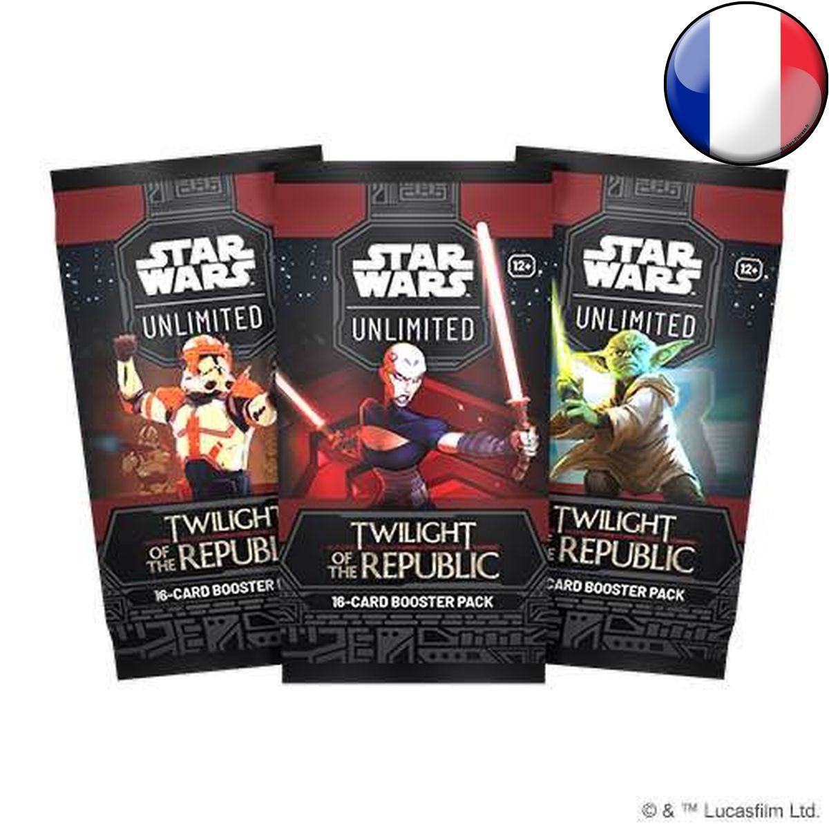 Star Wars Unlimited – Box mit 6 Boxen mit 24 Boostern – SW Unlimited: Twilight of the Republic – FR