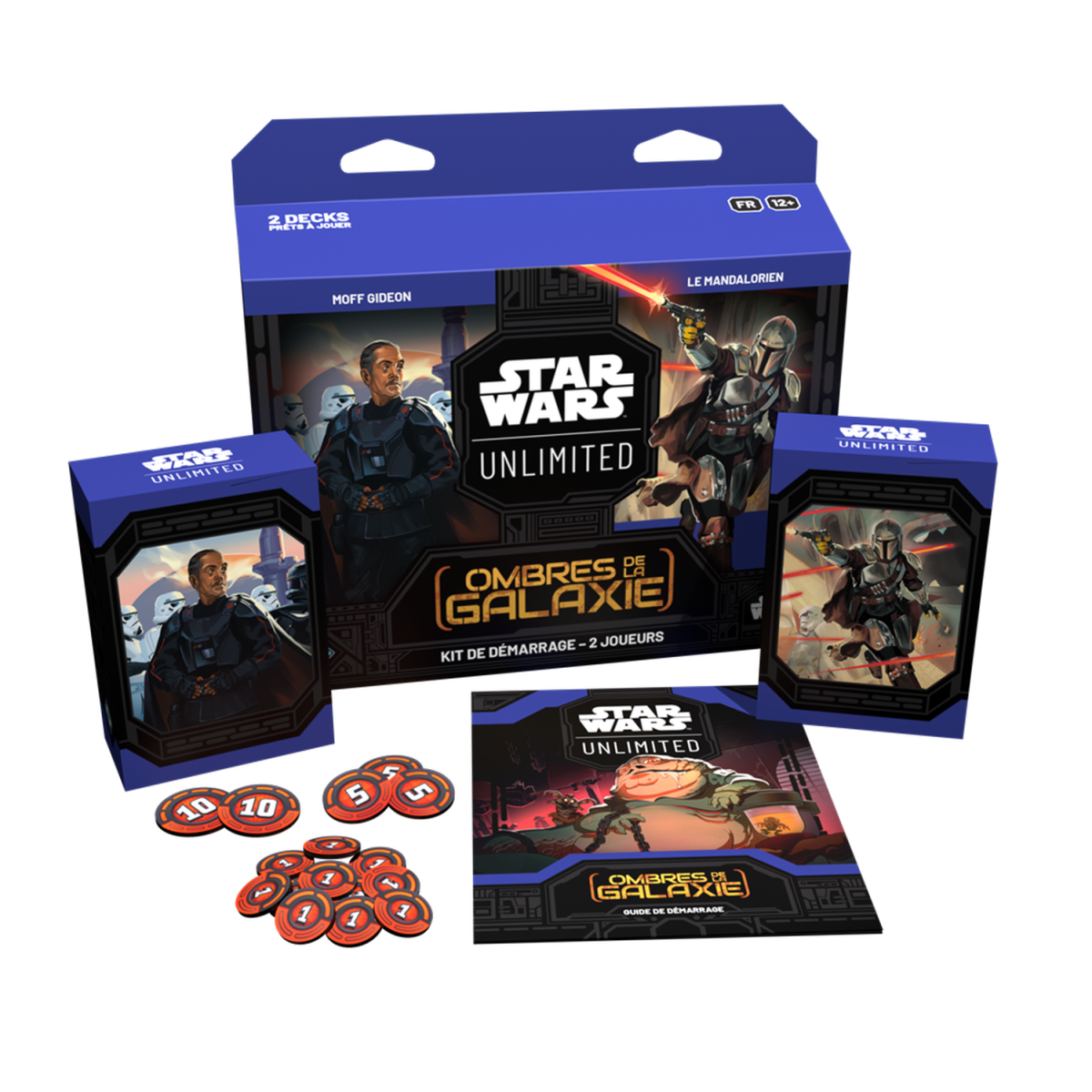 Star Wars Unlimited – Starter-Kit-Deck + Box mit 24 Boostern SW Unlimited: Shadows of the Galaxy – FR