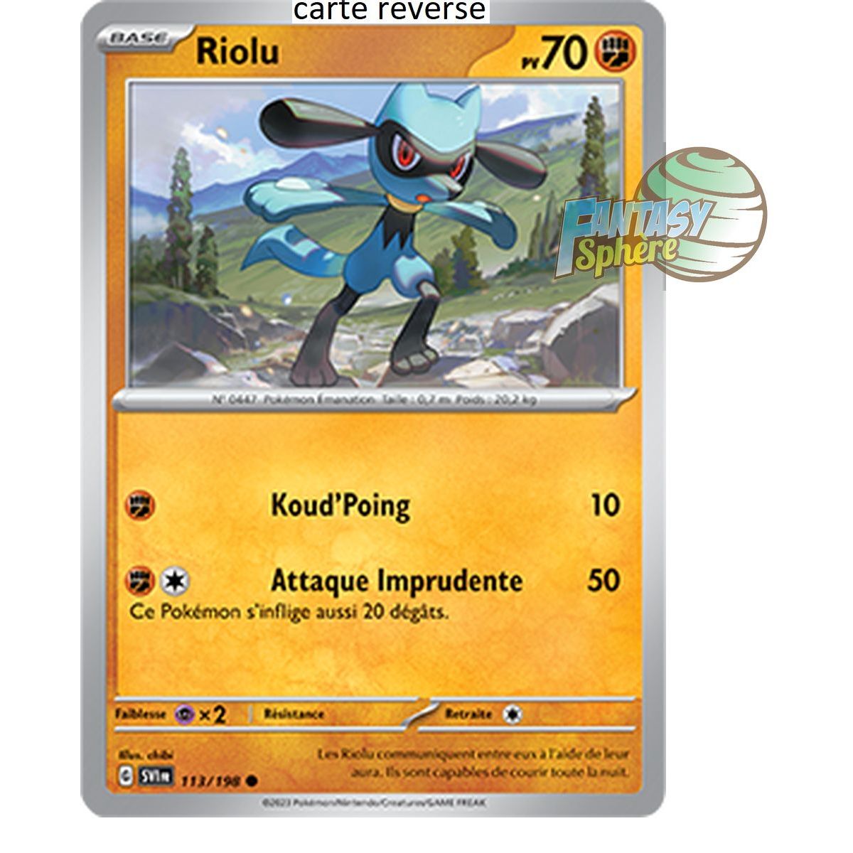 Riolu – Rückseite 113/198 – Scharlachrot und Violett