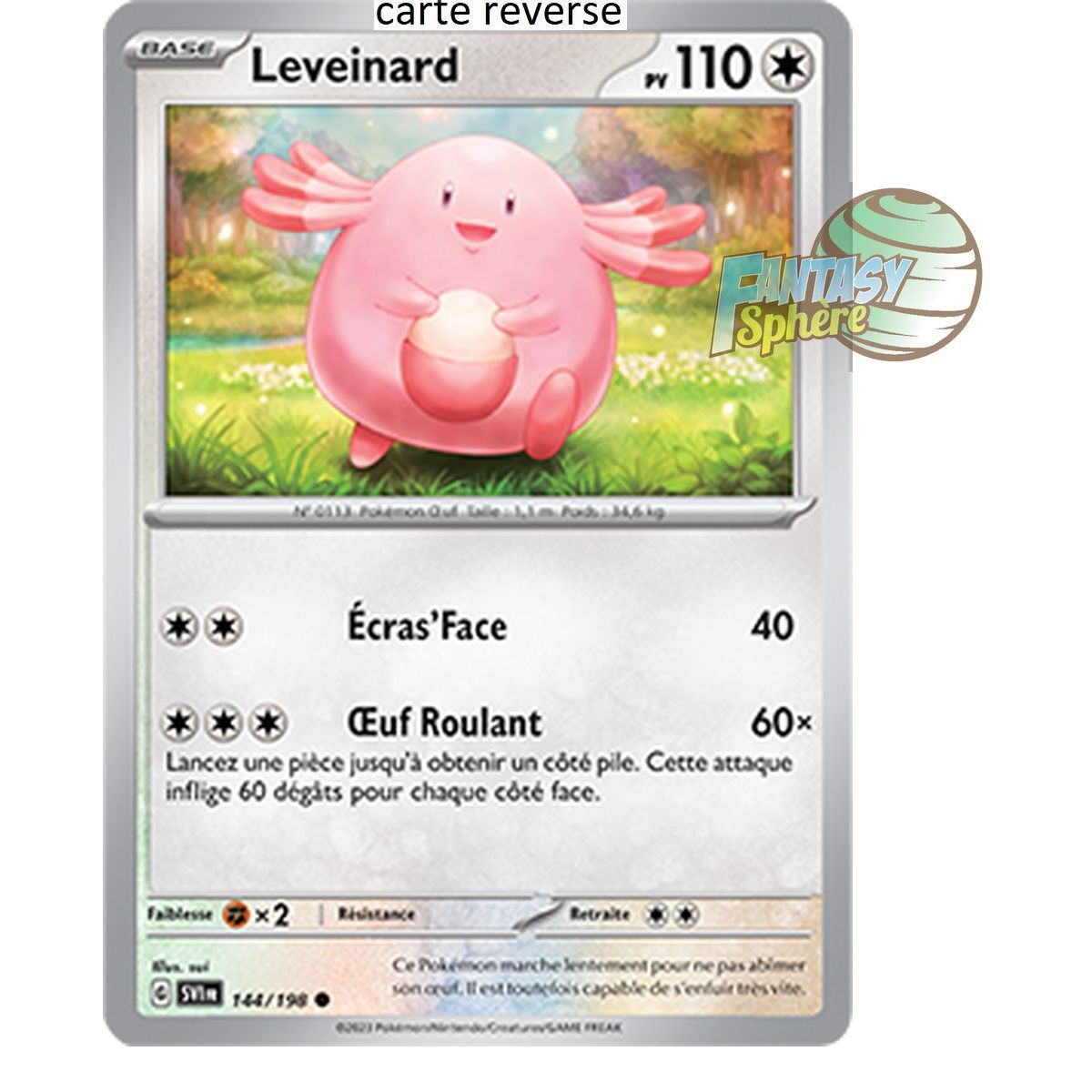 Chansey – Rückseite 144/198 – Scharlachrot und Violett