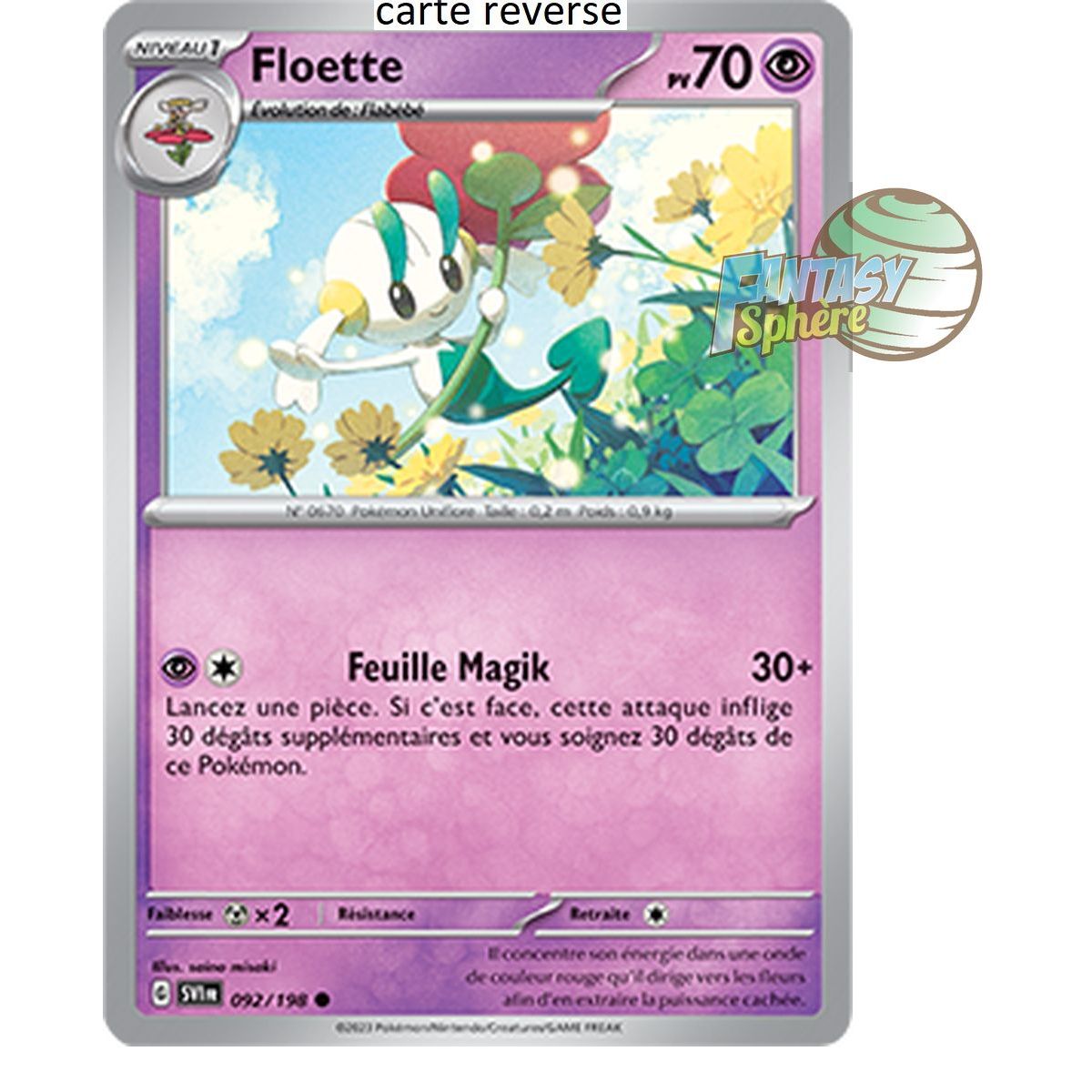 Floette – Rückseite 92/198 – Scharlachrot und Violett