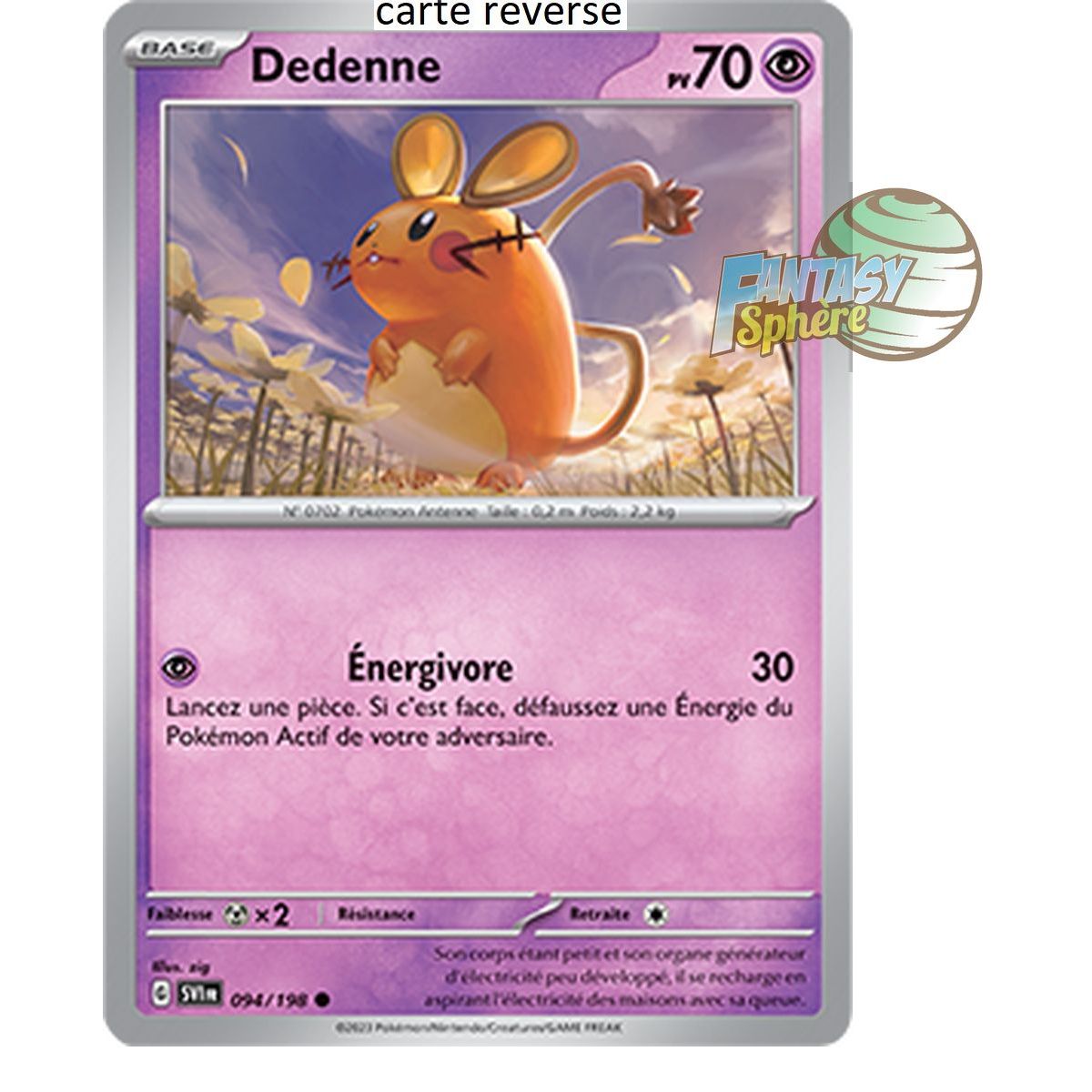 Dedenne – Rückseite 94/198 – Scharlachrot und Violett