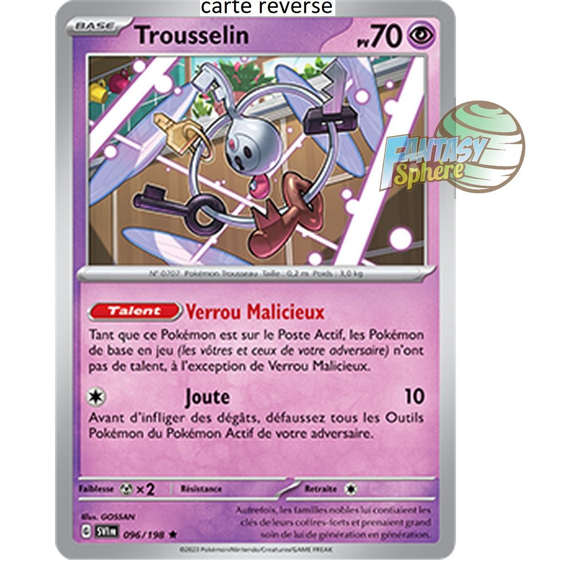 Trousselin – Rückseite 96/198 – Scharlachrot und Violett