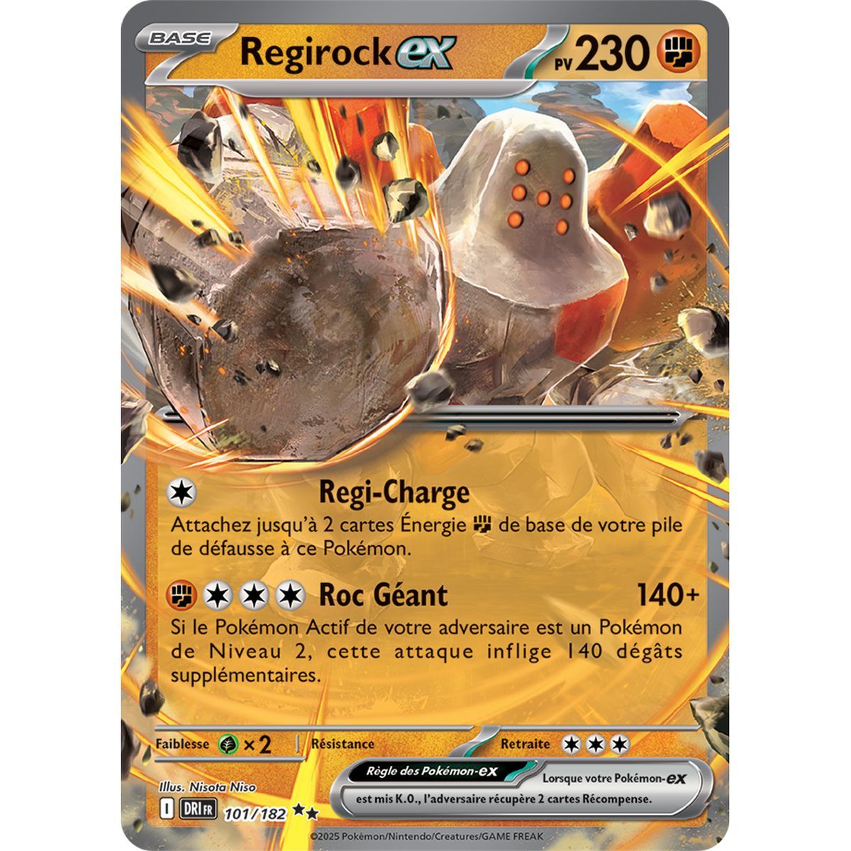 Regirock-ex – Double Rare 101/182 – Scharlachrot und Lila 10 Schicksalhafte Rivalitäten
