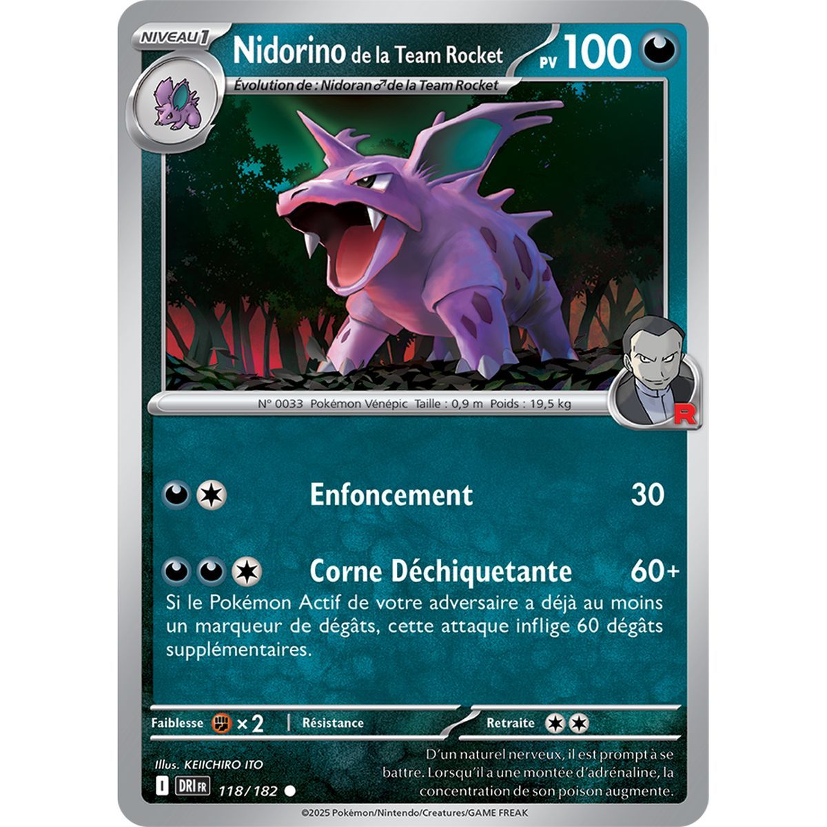 Team Rockets Nidorino – Common 118/182 – Scharlachrot und Lila 10 Schicksalhafte Rivalitäten