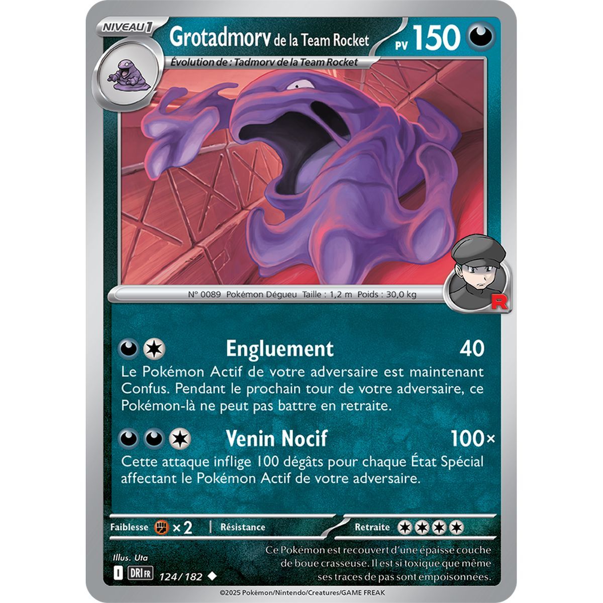 Grotadmorv von Team Rocket – Rückseite 124/182 – Scharlachrot und Lila 10 Schicksalhafte Rivalitäten