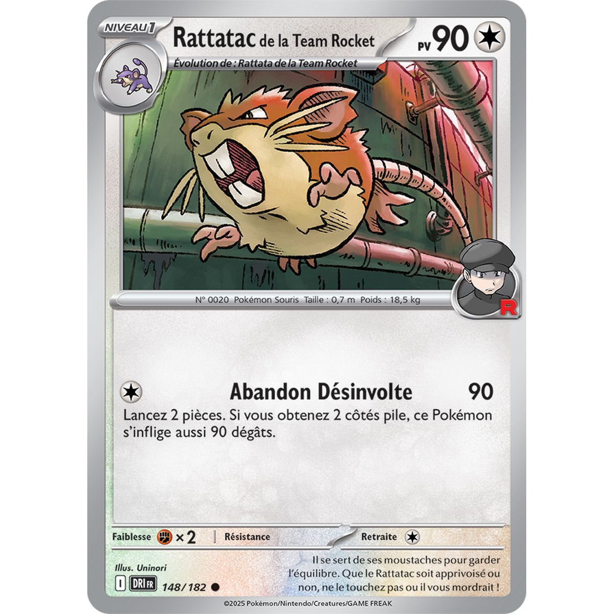 Item Team Rocket Rattatac – Common 148/182 – Scharlachrot und Lila 10 Schicksalhafte Rivalitäten