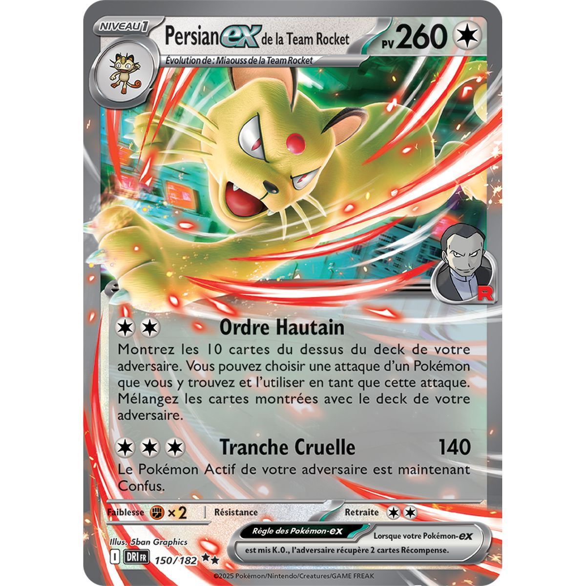 Team Rockets Persian Ex – Double Rare 150/182 – Scharlachrot und Lila 10 Schicksalhafte Rivalitäten