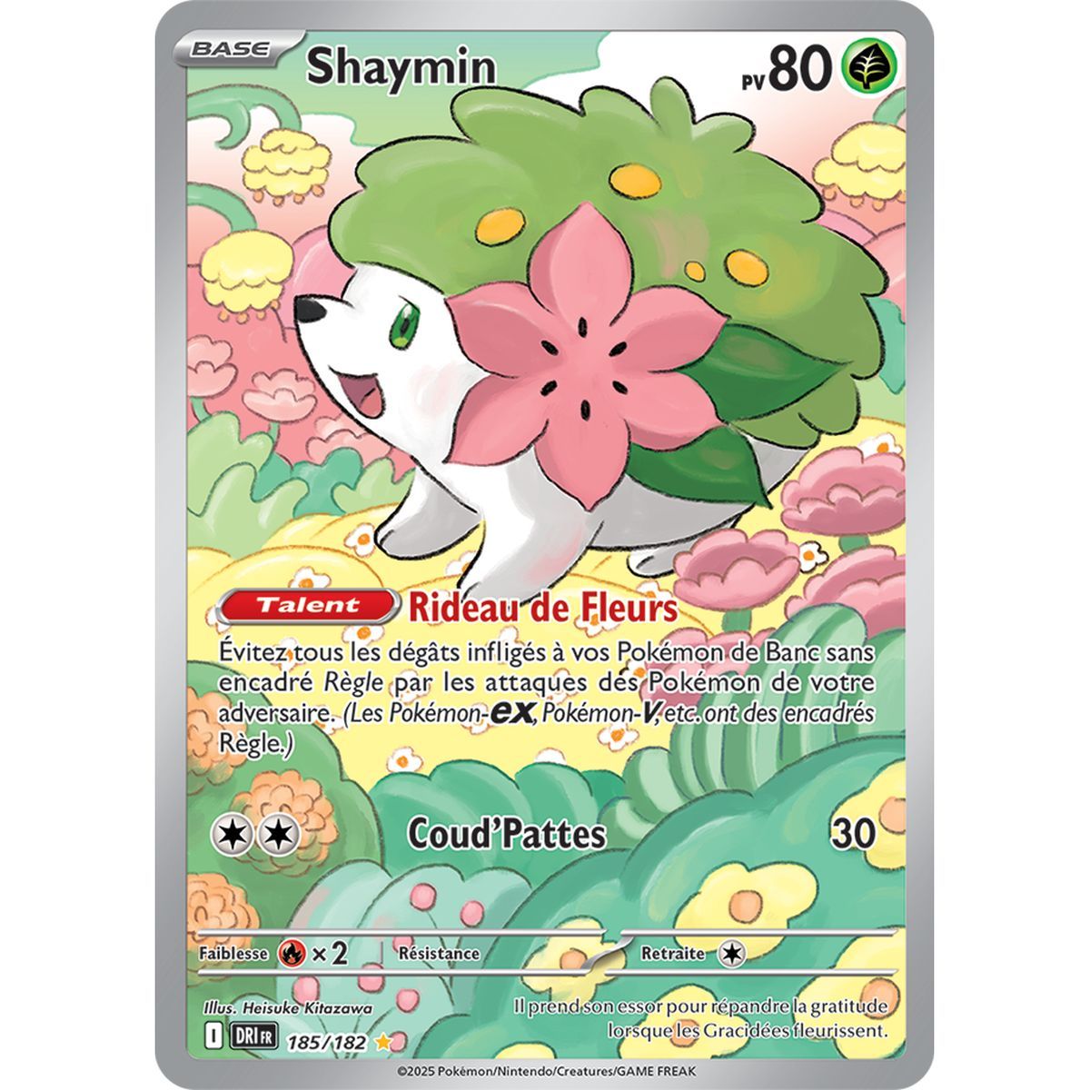 Shaymin – Seltene Illustration 185/182 – Scharlachrot und Violett: 10 Schicksalhafte Rivalitäten