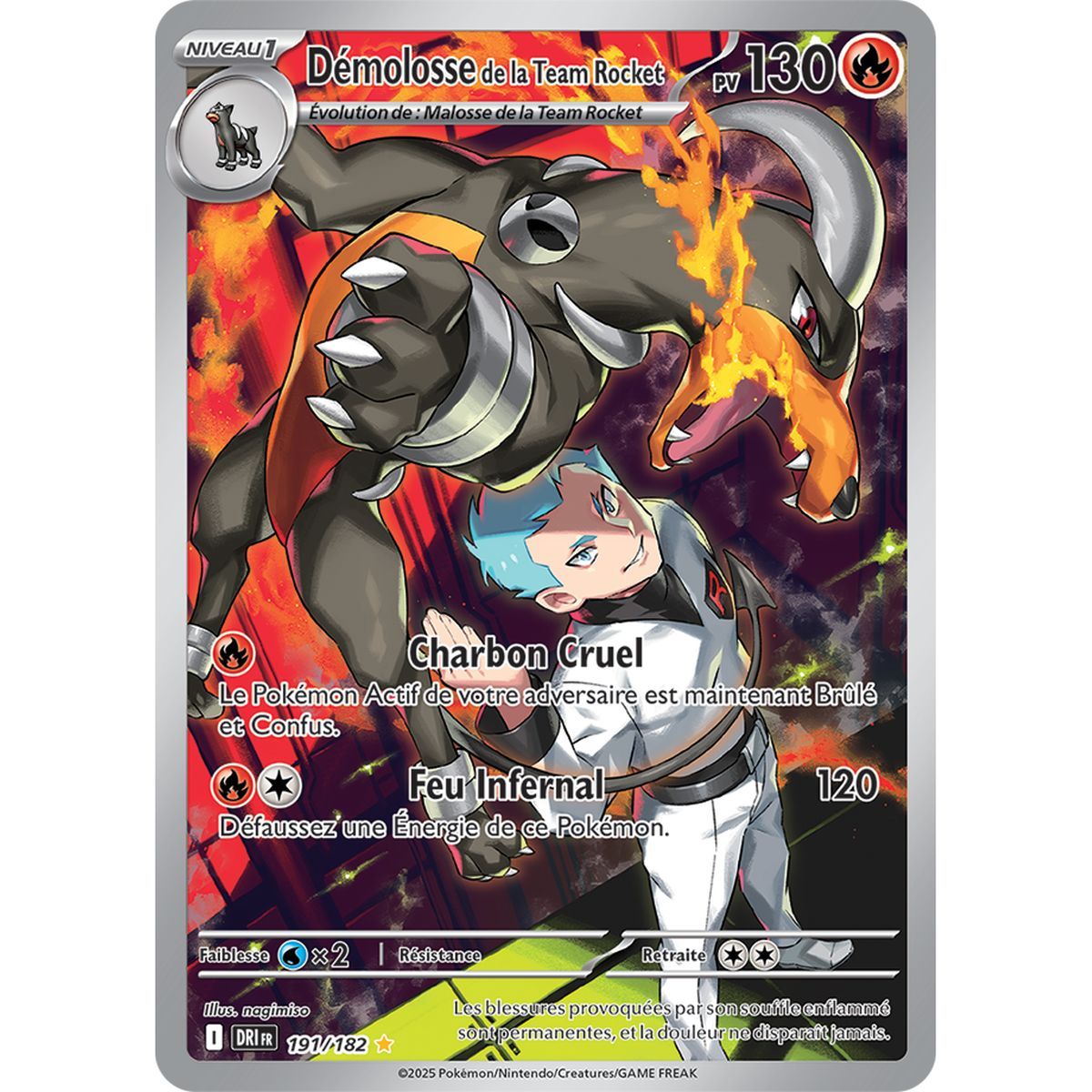 Team Rocket Houndoom – Seltene Illustration 191/182 – Scharlachrot und Lila 10 Schicksalhafte Rivalitäten