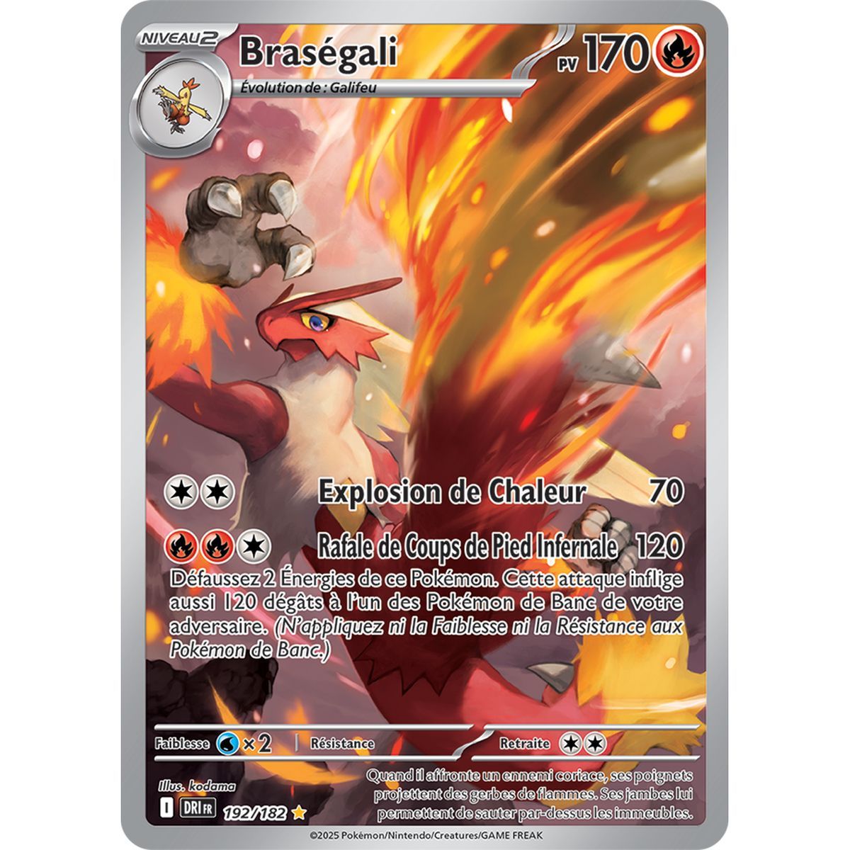 Blaziken – Seltene Illustration 192/182 – Scharlachrot und Purpur 10 Schicksalhafte Rivalitäten