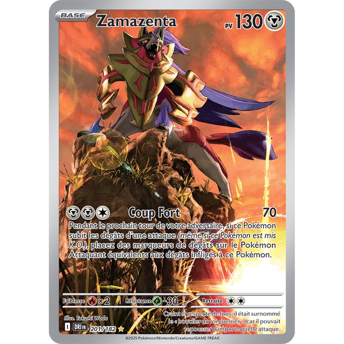 Zamazenta – Seltene Illustration 201/182 – Scharlachrot und Lila 10 Schicksalhafte Rivalitäten