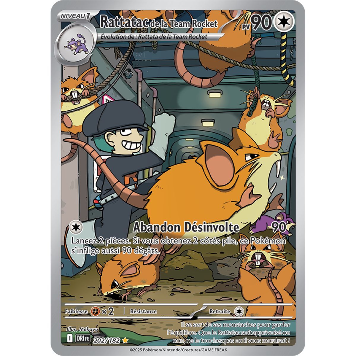 Team Rocket Rattatac – Seltene Illustration 202/182 – Scharlachrot und Lila 10 Schicksalhafte Rivalitäten
