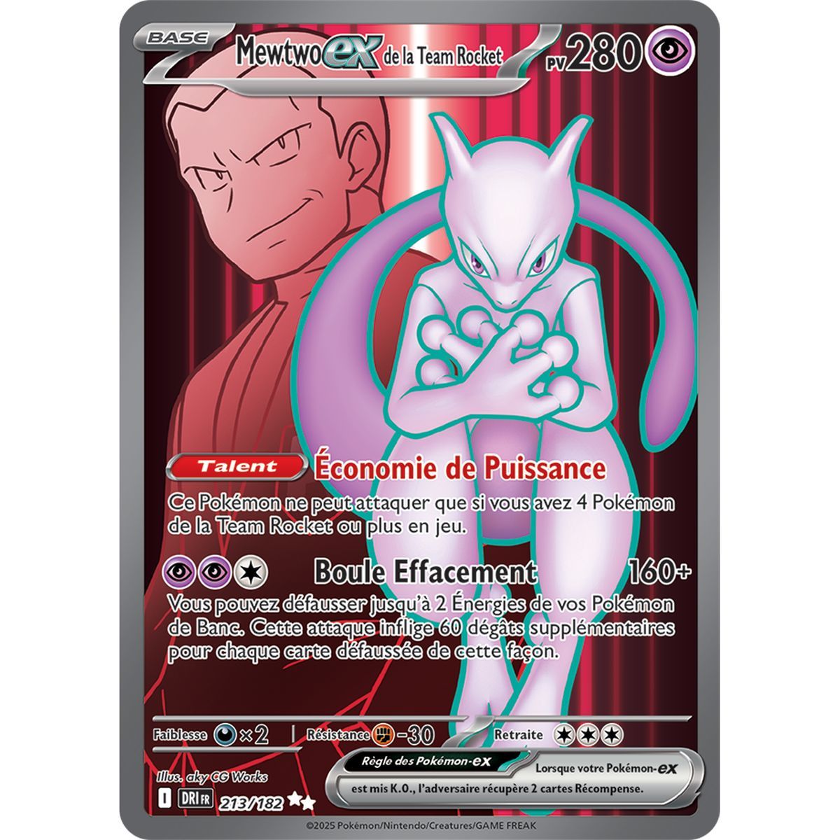 Team Rockets Mewtu EX – Ultra Rare 213/182 – Scharlachrot und Lila 10 Schicksalsrivalitäten