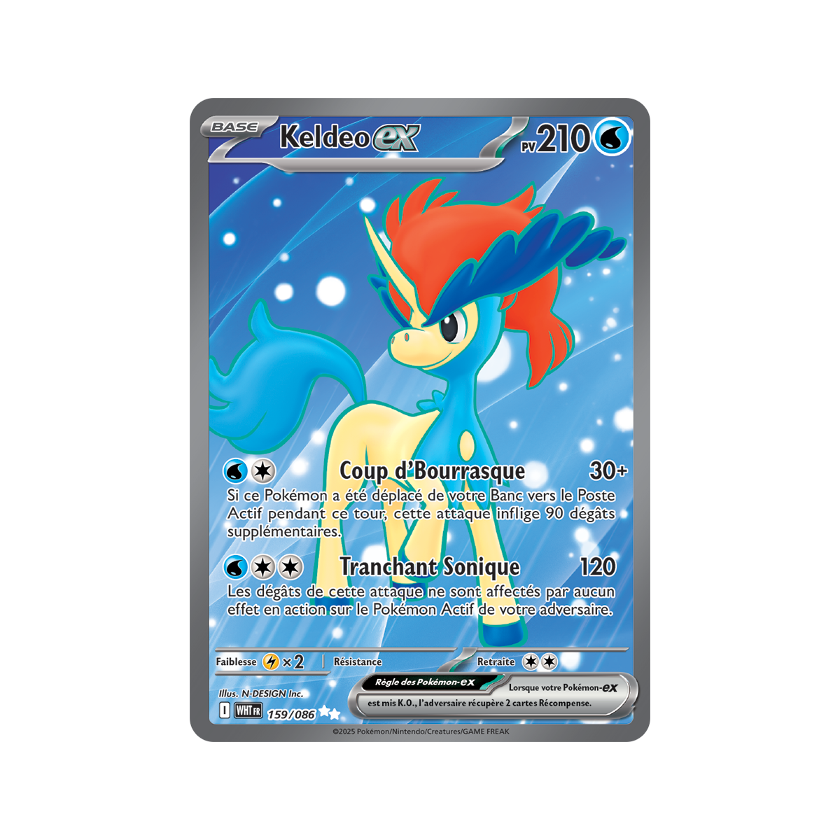 Keldeo-ex – Ultra Rare 159/86 – Scharlachrot und Lila 10,5 Weiße Flamme