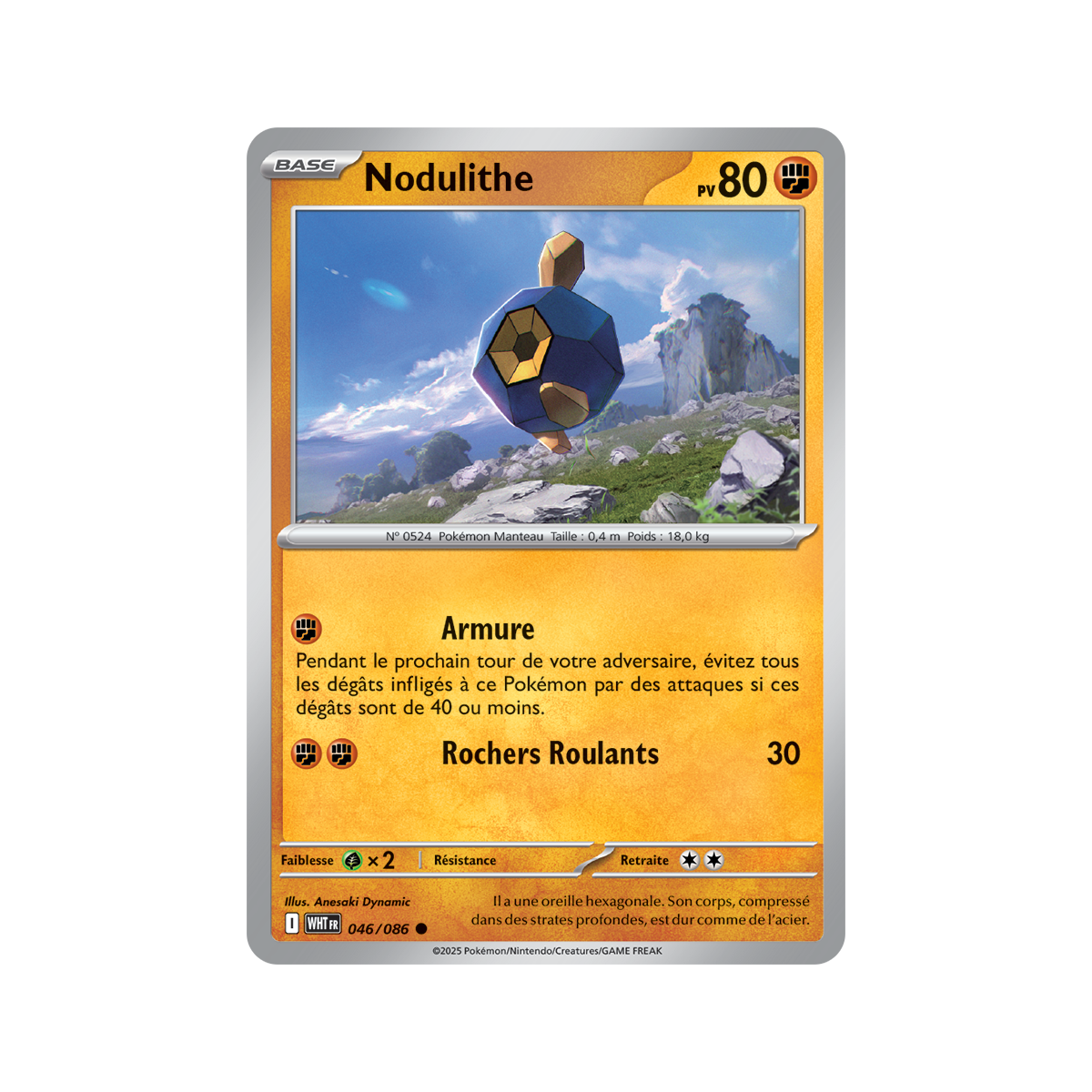 Nodulith – Reverse Pokéball 46/86 – Scharlachrot und Lila 10,5 Weiße Flamme